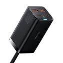 Baseus GaN3 Pro 2xUSB-C + 2xUSB wall charger, 100W (black)