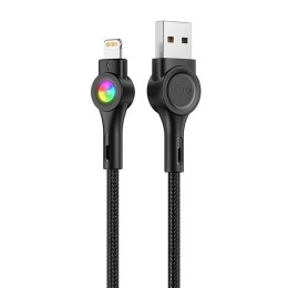 Kabel USB do Lightning Vipfan Colorful X08, 3A, 1.2m (czarny)