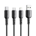 Kabel USB do Lightning Vipfan Colorful X11, 3A, 1m (czarny)