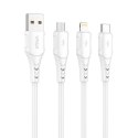 Kabel USB do Lightning Vipfan Colorful X12, 3A, 1m (biały)