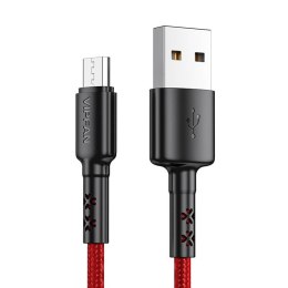 Kabel USB do Micro USB Vipfan X02, 3A, 1.8m (czerwony)