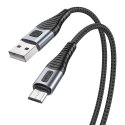 Kabel USB do Micro USB Vipfan X10, 3A, 1.2m, z oplotem (czarny)
