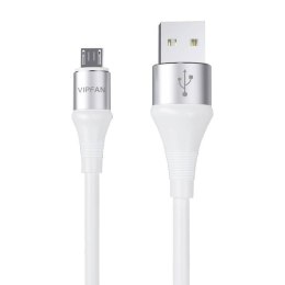 Kabel USB do Micro USB Vipfan Colorful X09, 3A, 1.2m (biały)