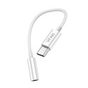 Kabel Vipfan L08 USB-C do mini jack 3.5mm AUX, 10cm (biały)