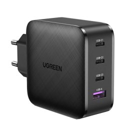 Ładowarka sieciowa UGREEN CD224, 3x USB-C, 1x USB, Power Delivery 3.0, GaN, 65W (czarna)