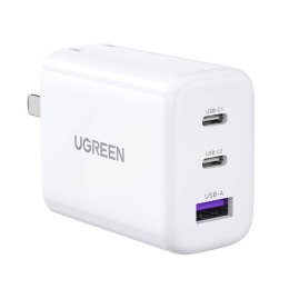 Ładowarka sieciowa UGREEN CD275, 2x USB-C, 1x USB, 65W (biała)