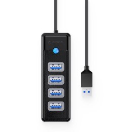Adapter Hub USB do 4x USB 3.0 Orico, 5 Gbps, 0.15m (czarny)