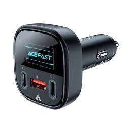 Ładowarka samochodowa Acefast B5, 101W, 2x USB-C + USB, OLED (czarna)