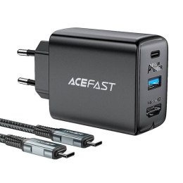 Ładowarka sieciowa Acefast A17, 65W GaN + kabel USB-C (czarna)