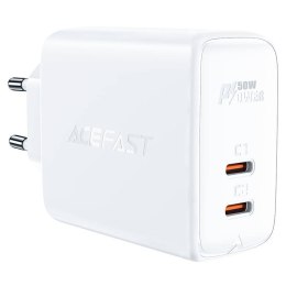 Ładowarka sieciowa Acefast A29 PD 50W GaN, 2x USB, (biały)