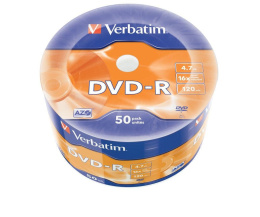 Płyty Verbatim DVD-R 16x 4.7GB 50 sztuk
