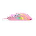 Mysz gamingowa Havit MS1026 RGB 1000-6400 DPI (różowa)