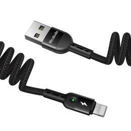 Kabel USB do Lightning, Mcdodo CA-6410, sprężynowy, 1.8m (czarny)
