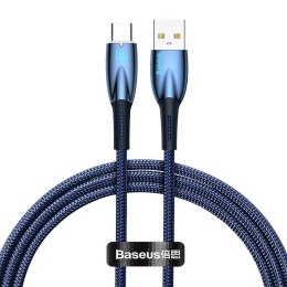 Kabel USB do USB-C Baseus Glimmer, 100W, 1m (niebieski)