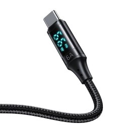 Kabel USB do USB-C Mcdodo CA-1080 z wyświetlaczem, 66W, 6A, 1.2m (czarny)