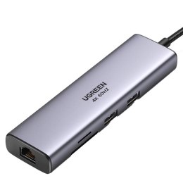 Adapter Hub UGREEN, USB_C do 2x USB 3.0, HDMI, RJ45, SD/TF