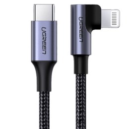 Kabel Lightning do USB-C 2.0 kątowy UGREEN US305, 3A, 1.5m