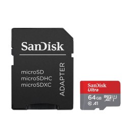 Karta pamięci SanDisk ULTRA ANDROID microSDXC 64 GB 140MB/s A1 Klasa 10 UHS-I + ADAPTER