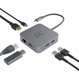 Green Cell Adapter GC HUB2 USB-C 6w1 (USB 3.0 HDMI Ethernet USB-C)