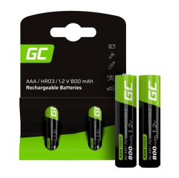 Green Cell Baterie Akumulatorki Paluszki 2x AAA HR03 800mAh