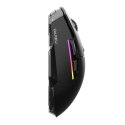 Bezprzewodowa mysz gamingowa + stacja ładująca Dareu A955 RGB 400-12000 DPI (czarna)
