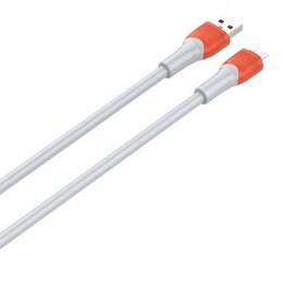 Kabel USB - Micro USB LDNIO LS602, 2m, 30W (pomarańczowy)
