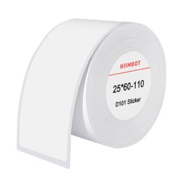 Etykiety Termiczne Niimbot naklejki 25x60 mm, 110 szt (Białe)