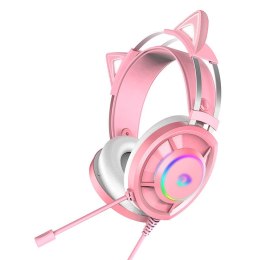 Słuchawki gamingowe Dareu EH469 USB RGB (różowe)