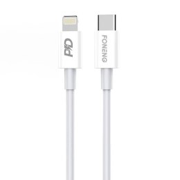 Kabel USB-C do Lightning Foneng X31, 3A, 1m (biały)