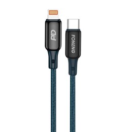 Kabel USB-C do Lightning Foneng X87, 30W, 1.2m (niebieski)
