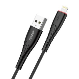 Kabel USB do Lightning Foneng X15, 2.4A, 1.2m (czarny)