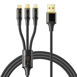 Kabel 3w1 USB do USB-C / Lightning / Micro USB, Mcdodo CA-3330, 1.2m (czarny)