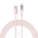 Kabel szybko ładujący Baseus USB-A do Lightning Explorer Series 2m, 2.4A (różowy)