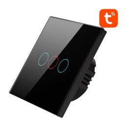 Dotykowy Włącznik Światła WiFi Avatto TS02-EU-B3 Potrójny TUYA (czarny)