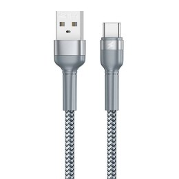 Kabel USB-C Remax Jany Alloy, 1m, 2.4A (srebrny)