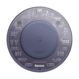 Bezprzewodowa ładowarka indukcyjna Baseus Simple 2, 15W z kablem USB-C do USB-C (fioletowa)