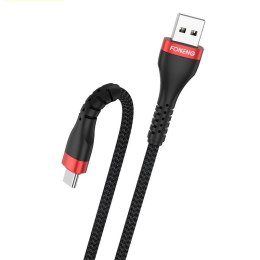 Kabel USB do USB C Foneng X82 3A, 1m (czarny)