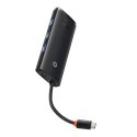 Hub 5w1 Baseus Lite Series USB-C do 3x USB 3.0 + USB-C + HDMI (czarny)