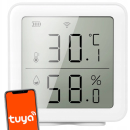 Czujnik Temperatury i Wilgotności SNT040 z Wyświetlaczem LCD Stacja WiFi TUYA