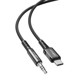 Kabel USB-C do mini jack 3,5mm Acefast C1-08 1.2m (czarny)