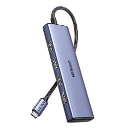 Adapter HUB UGREEN CM511 USB-C do HDMI, 3x USB-A 3.0, SD/TF