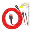 Kabel Lightning USB Baseus Cafule 2,4A 0,5m (czerwony)