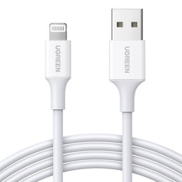 Kabel Lightning do USB UGREEN 2.4A US155, 0.5m (biały)