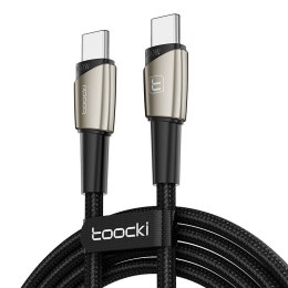 Kabel USB-C do USB-C Toocki, 1m, 140W (pełowy nikiel)