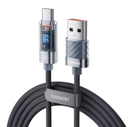 Kabel USB do USB-C Toocki, 1m, 66W (szary)