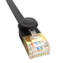 Kabel sieciowy Baseus High Speed, Ethernet RJ45, Gigabit, Cat.7, 0,5m (czarny)