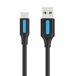 Kabel ładowania USB-A 2.0 do USB-C Vention COKBD, 0,5m (czarny)