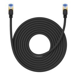 Kabel sieciowy w oplocie kat. 7 Baseus Ethernet RJ45, 10Gbps, 10m (czarny)