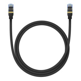 Kabel sieciowy w oplocie kat. 7 Baseus Ethernet RJ45, 10Gbps, 1m (czarny)