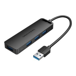 Hub USB 3.0 z 4 portami i zasilaczem Vention CHLBF 1m Czarny